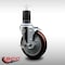 Service Caster 5'' SS Maroon Poly Swivel 1-5/8'' Expanding Stem Caster with Brake SCC-SSEX20S514-PPUB-MRN-TLB-158 - alternate 4